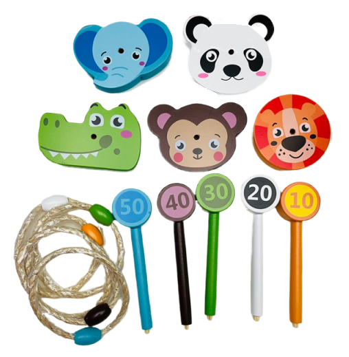 趣味寶寶木製套圈圈